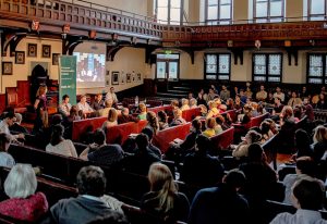 More than 130 visitors bustled into the Cambridge Union Society for the event on 3 June.