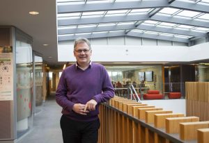 New Open Targets Director, Ian Dunham in EMBL-EBI South Building